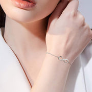Bracciale/Cavigliera "INFINITY LOVE" argento e zirconi