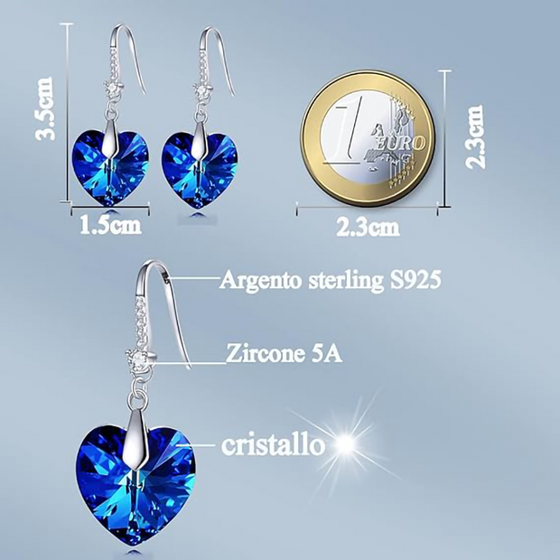 ORECCHINI "BLU TITANIC"