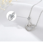 Collana cuore infinto Argento e Diamanti