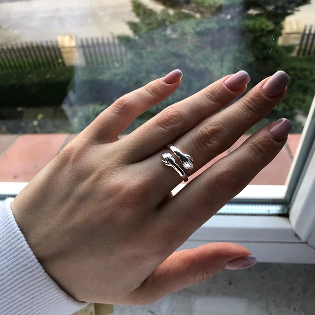 Anello "ABBRACCIO" in argento 925