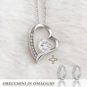 Collana "CUORE" d'argento orecchini in omaggio!