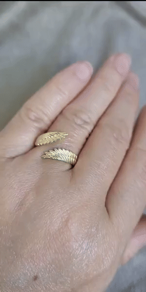 Anello regolabile "Ali d'Angelo"