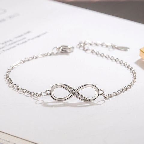 Bracciale/Cavigliera "INFINITY LOVE" argento e zirconi